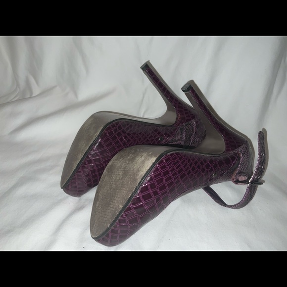 🌺 SEXY SNAKE 🐍 SKIN LOOK HEELS,DOUBLE BUCKLE 💝 - Picture 6 of 9